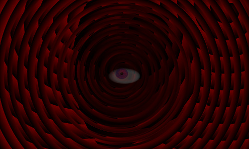 Red Spiral With Eye
