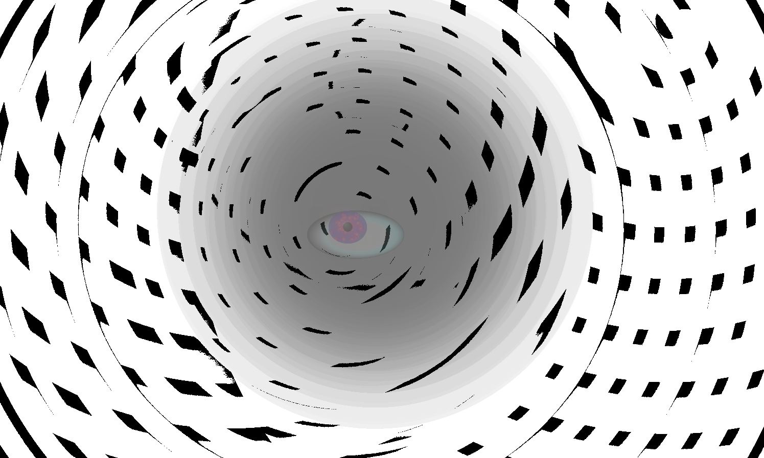 White Spiral With Eye